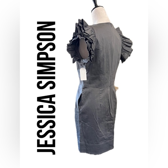 B8 NWT JESSICA SIMPSON DRESS SIZE 12. COLOR GREY SMOKED PEARL - Picture 2 of 16